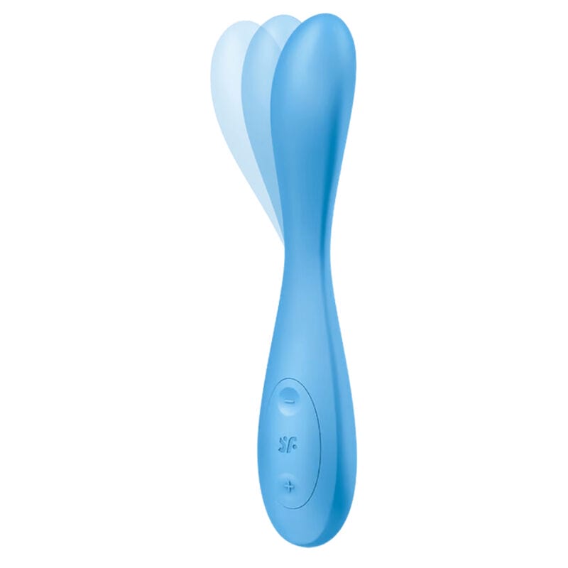 SATISFYER - G-SPOT FLEX 4+ MULTI VIBRADOR APP AZUL - Imagen 2