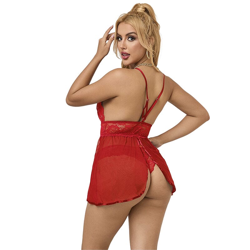 SUBBLIME - 953836 BABYDOLL APERTURA TRASERA + PANTIE ROJO S/M - Imagen 2